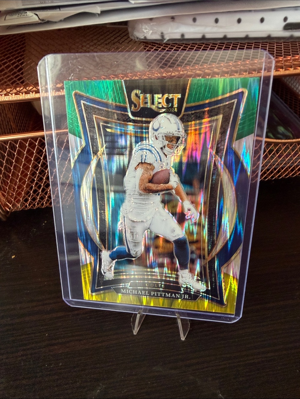 Select Michael Pittman Jr. Football Card - Green Holo Insert
